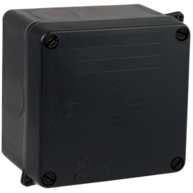 Caja estanca 100x100x55 mm sin conos SOLERA 815N Negro