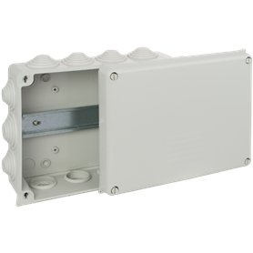 Caja estanca 220x170x80 mm con conos y perfil Din SOLERA 686G Gris