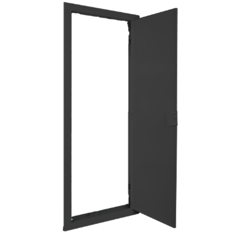 Marco y puerta metálico para hueco obra 304x730mm SOLERA KIT-MRP56NG Grafito