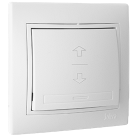 Conmutador persiana 10AX 250V monobloc serie Europa SOLERA ERP21U Blanco