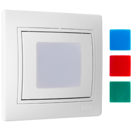 Piloto de escalera con reserva 3h monobloc serie Europa SOLERA ERP90CR3U Blanco