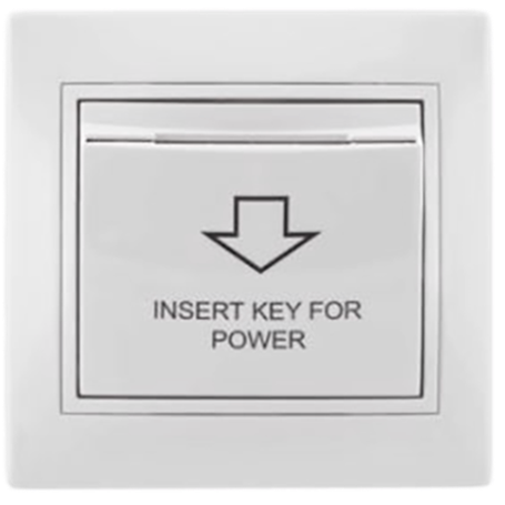 Interruptor de tarjeta de empotrar monobloc serie Europa SOLERA ERP01TU Blanco