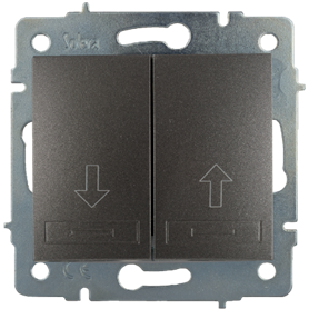 Pulsador persiana 10A 250V sin marco serie Europa SOLERA ERP20NGQC Grafito