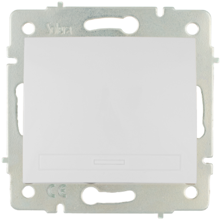 Interruptor bipolar 10AX 250V sin marco serie Europa SOLERA ERP22QC Blanco