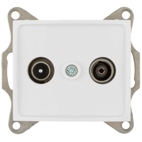 Toma intermedia señal TV+Radio sin marco serie Europa SOLERA ERP46 Blanco