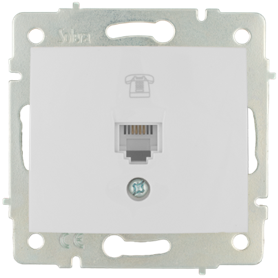 Toma telefono RJ11 sin marco serie Europa SOLERA ERP84 Blanco
