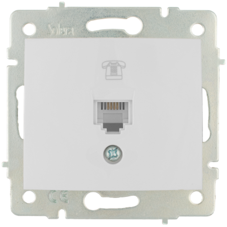 Toma telefono RJ11 sin marco serie Europa SOLERA ERP84 Blanco