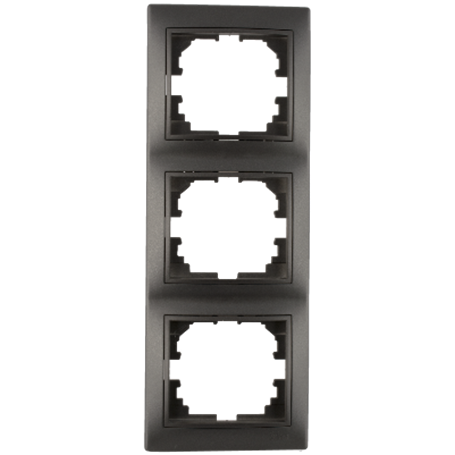Marco vertical para 3 elementos serie Europa SOLERA ERP63NGU Grafito