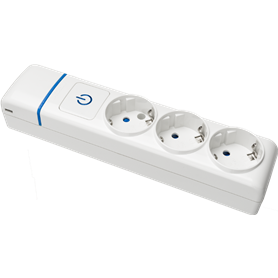 Base múltiple de 3 tomas 2P+T, 16A 250V interruptor sin cable serie Ion SOLERA 8003P