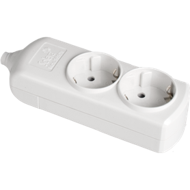 Base múltiple de 2 tomas 2P+T, 16A 250V sin cable serie 8000 SOLERA 8002