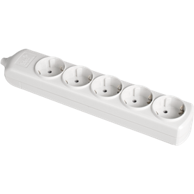 Base múltiple de 5 tomas 2P+T, 16A 250V sin cable serie 8000 SOLERA 8005