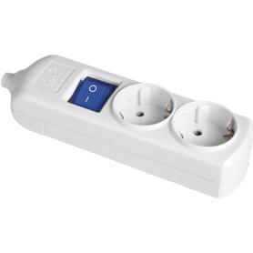 Base múltiple 2 tomas 2P+T, 16A 250V interruptor sin cable serie 8000 SOLERA 8002IL