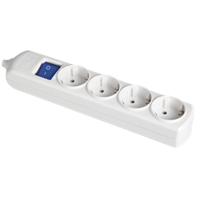 Base múltiple 4 tomas 2P+T, 16A 250V interruptor sin cable serie 8000 SOLERA 8004IL