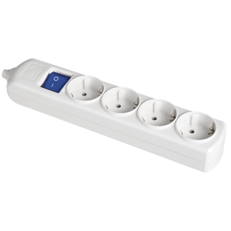 Base múltiple 4 tomas 2P+T, 16A 250V interruptor sin cable serie 8000 SOLERA 8004IL