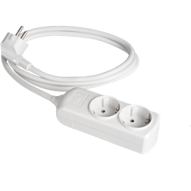 Base múltiple de 2 tomas 2P+T, 16A 250V cable 3m serie 8000 SOLERA 8032