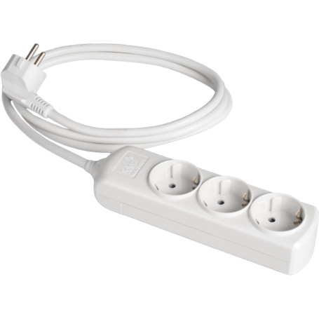 Base múltiple de 3 tomas 2P+T, 16A 250V cable 1,5m serie 8000 SOLERA 8013