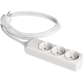 Base múltiple de 3 tomas 2P+T, 16A 250V cable 2m serie 8000 SOLERA 8023