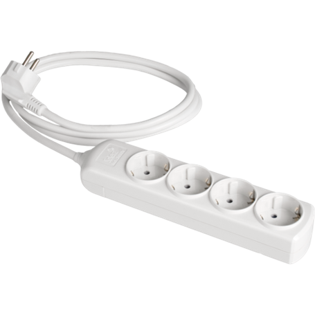 Base múltiple de 4 tomas 2P+T, 16A 250V cable 3m serie 8000 SOLERA 8034