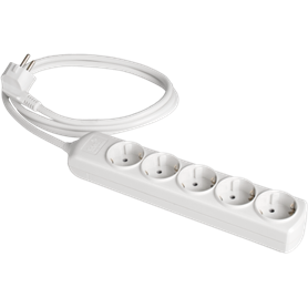 Base múltiple de 5 tomas 2P+T, 16A 250V cable 5m serie 8000 SOLERA 8055