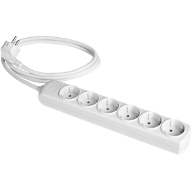 Base múltiple de 6 tomas 2P+T, 16A 250V cable 1,5m serie 8000 SOLERA 8016