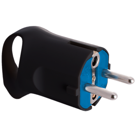 Clavija 2P+T 16A 250V color negro SOLERA 6566AN