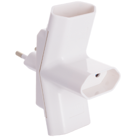 Adaptador triple 2P 10A 250V color blanco SOLERA 15098