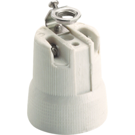 Portalamparas porcelana E-27 4A 250V color blanco SOLERA 678A
