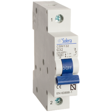 Interruptor magnetotermico 1P 32A curva C SOLERA CBM132