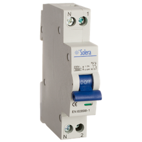 Interruptor magnetotermico 1P+N 40A curva C SOLERA CBMM1N40