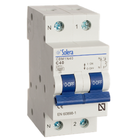 Interruptor magnetotermico 1P+N 2mod 40A curva C SOLERA CBM1N40