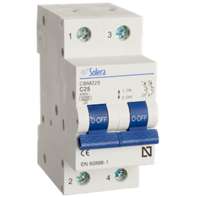 Interruptor magnetotermico 2P 2mod 25A curva C SOLERA CBM225