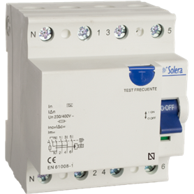 Diferencial 4P 4 modulos 40A clase A SOLERA RCBA4P4030