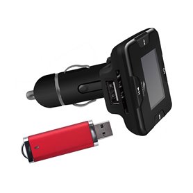 Transmisor FM display Lcd, usb, SD/MMC negro SYTECH SY-1528