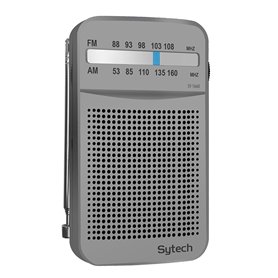 Radio de bolsillo AM-FM vertical plata SYTECH SY-1660PL