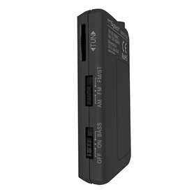 Radio de bolsillo AM-FM estereo negro SYTECH SY-1673NG
