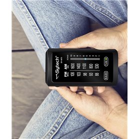 Radio de bolsillo AM-FM estereo negro SYTECH SY-1673NG