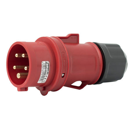 Clavija industrial aerea CETAC 3P+N+TT 16A FAMATEL 13301 400V IP44