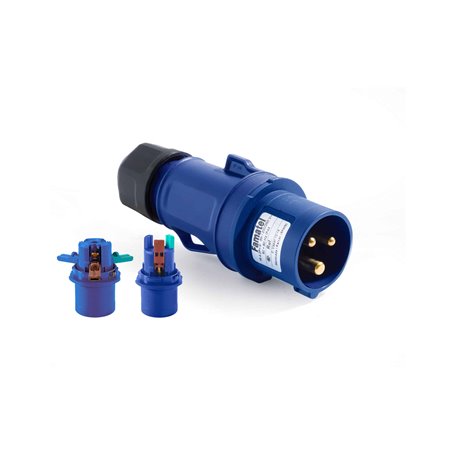Clavija industrial aerea CETAC 2P+TT 16A FAMATEL 13200CR 230V IP54 conexion rapida