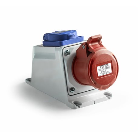 Base combo superficie + schuko CETAC 3P+TT 32A FAMATEL 23625 400V IP54