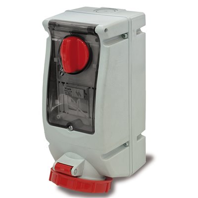 Base superficie con carril Din 3P+T 32A IP67 380-440V FAMATEL 26514 SpeedPro