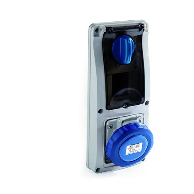 FAMATEL 25717 - Base interblocante empotrar DIN 3P 230V 16A IP67 vertical