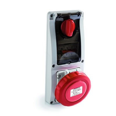 FAMATEL 25206 - Base interblocante empotrar con magnetotermico 4P 230V 63A IP67 