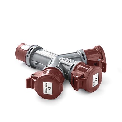 FAMATEL 16003 - Adaptador industrial 3 bases 4P 16A 400V IP67