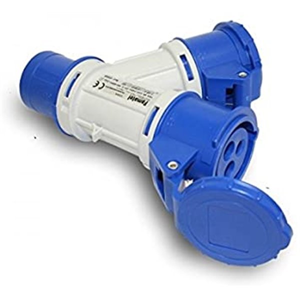 FAMATEL 15000 - Adaptador industrial 2 bases 3P 16A 230V IP54
