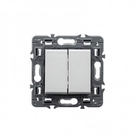 Interruptor doble Legrand 741344 serie Valena Next color aluminio