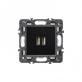 Cargador USB 2 usb tipo A Legrand 741431 serie Valena Next color Dark