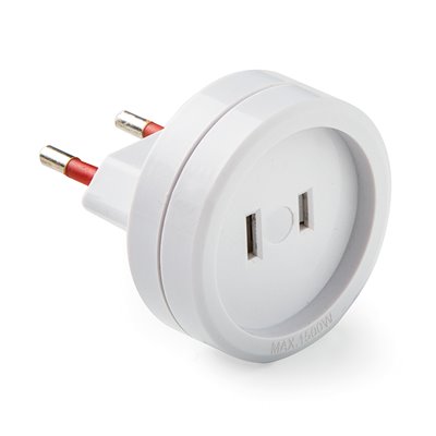 Adaptador europeo/americano 6A 250V FAMATEL 1416 blanco