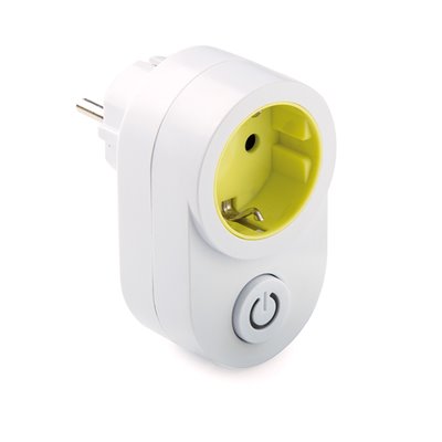 Adaptador con interruptor con toma tierra 16A 250V FAMATEL 1309 blanco