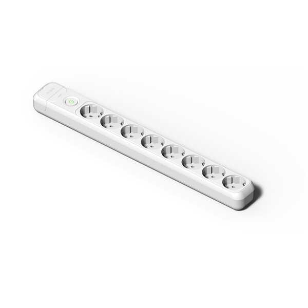 Base múltiple 8 tomas TT 16A con interruptor FAMATEL 2529 Blanco