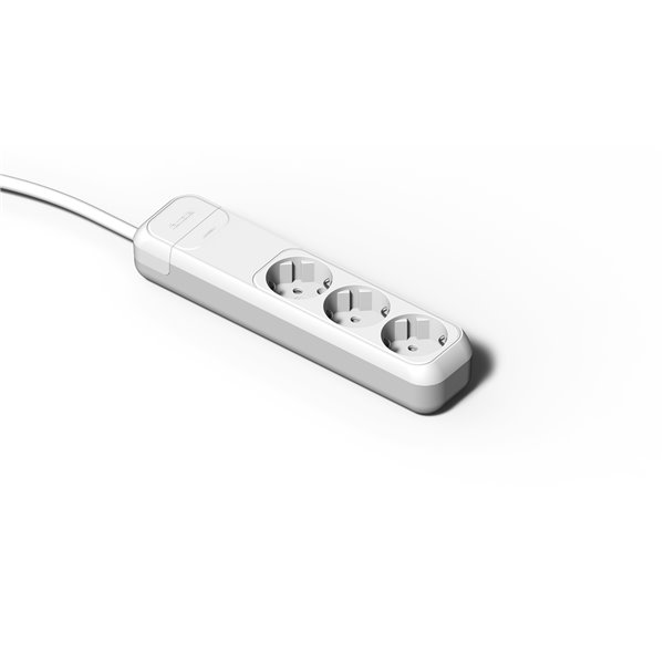 Base múltiple 3 tomas TT 16A 1,5m FAMATEL 2513 Blanco